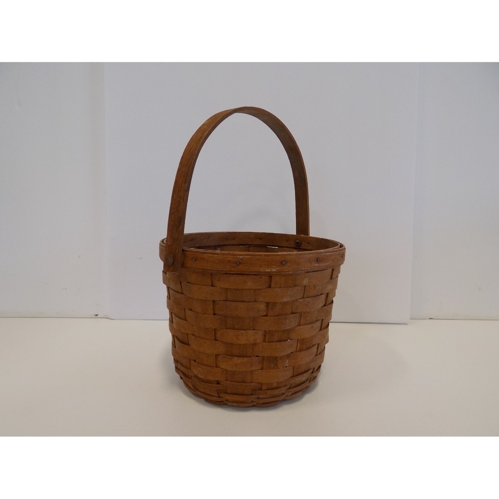 Vintage Medium Fruit Basket 1984 Longaberger -- DK Stain -- Original - Picture 6 of 16